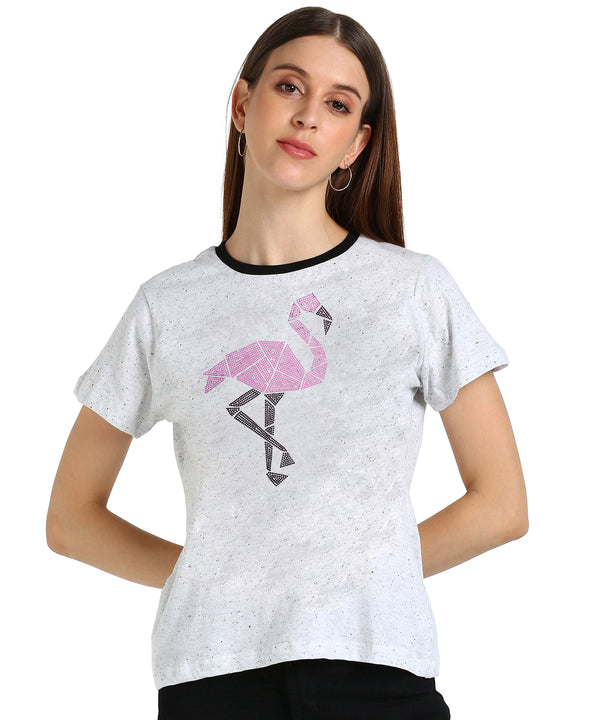 Women’s Cotton Sequin Motifs T-Shirt Combo Pack of 2