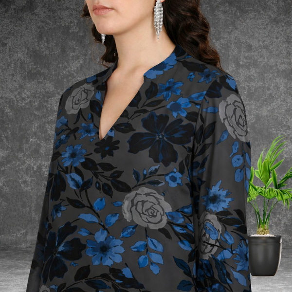 🌸 Floral Print Spandex Kurti Pant Co-Ord Set 🌸