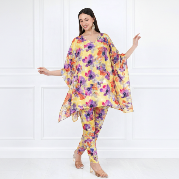 Women Floral Printed Kaftan Pant Set