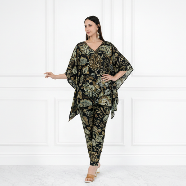 Women Floral Printed Kaftan Pant Set