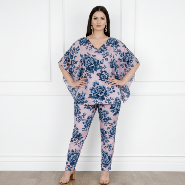 Women Floral Printed Kaftan Pant Set