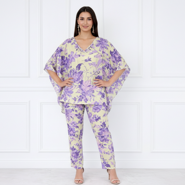 Women Floral Printed Kaftan Pant Set