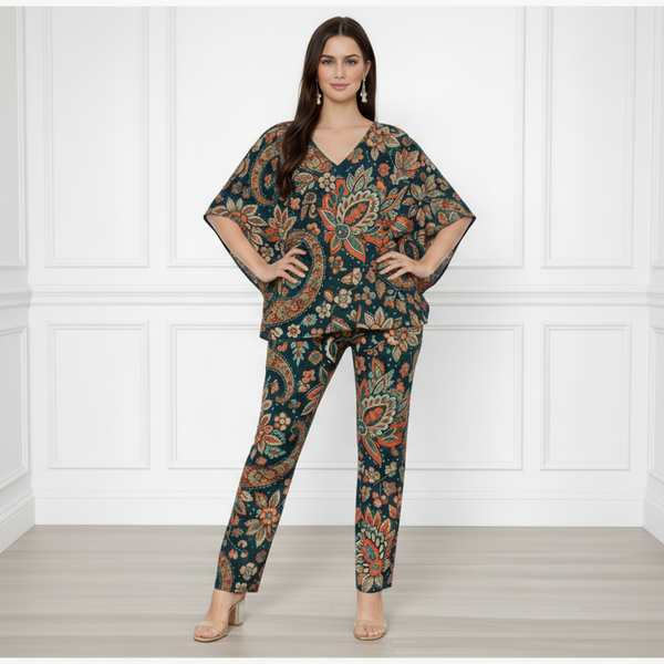 Women Floral Printed Kaftan Pant Set