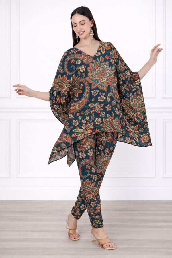 Women Floral Printed Kaftan Pant Set