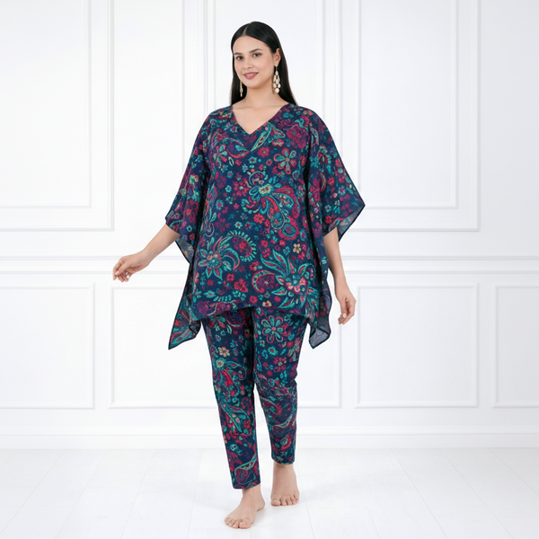 Women Floral Printed Kaftan Pant Set