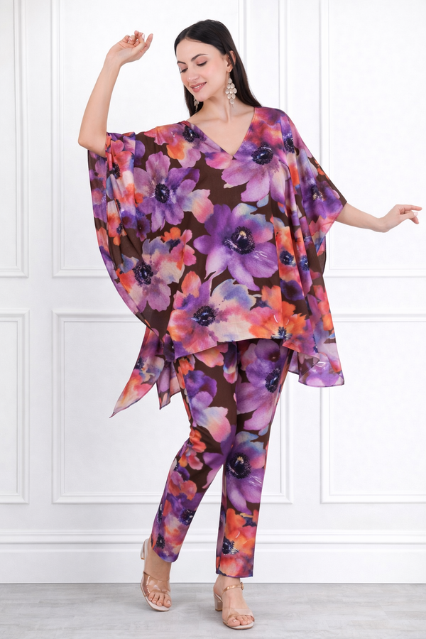 Women Floral Printed Kaftan Pant Set