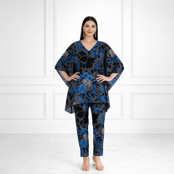 Women Floral Printed Kaftan Pant Set