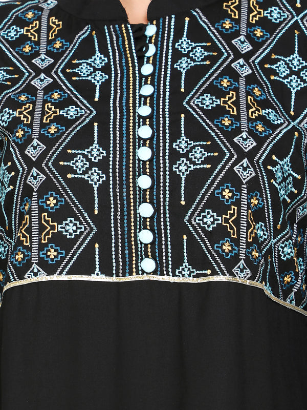 Women’s Embroidered Rayon Kurti Palazzo Set | Elegant Ethnic Co-ord Set