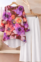 🌸 Spandex Floral Printed Top & Pant Set 🌸