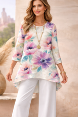 🌸 Spandex Floral Printed Top & Pant Set 🌸