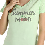 Women's Sequins Motifs Embellished Cotton T-shirt
