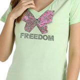 Women's Sequins Motifs Embellished Cotton T-shirt