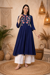 Embroidered Rayon Kurti Combo – Set of 3