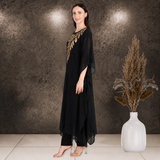 ✨ Georgette Sequins Embroidered Kaftan Pant Set