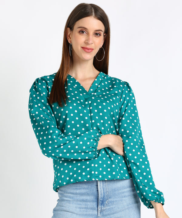 Timeless Elegance: Women's Polka Dot Top
