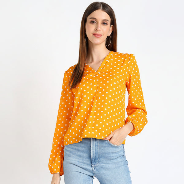Timeless Elegance: Women's Polka Dot Top