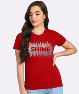 Women's Cotton Sequin Motif T-Shirt Combo
