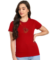 Women’s Cotton Sequin Motifs T-Shirt Combo Pack of 2