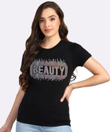 Women's Cotton Sequin Motif T-Shirt Combo