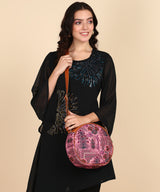 Floral Paisley Patchwork Canvas Sling Bag
