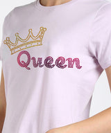 Women's Sequin Motifs Embellished cotton T-shirt