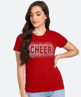 Women Sequins Motifs Embellished Cotton T-shirt
