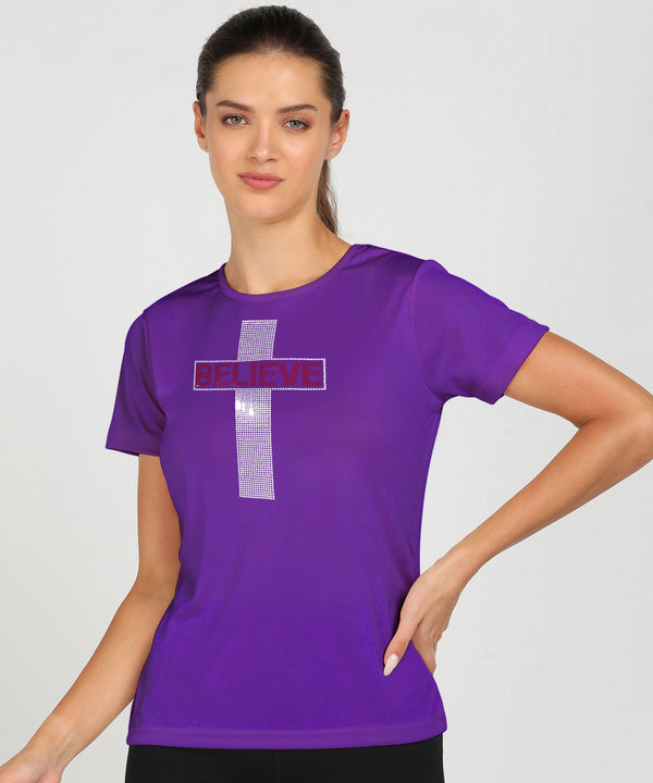 Women's Polyester Sports T-Shirt Pack of 2