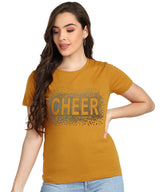 Shimmer in Style with the Pack of 2 Women's Cotton Sequins Motifs T-Shirts