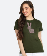 Women's Sequin Motifs Embellished cotton T-shirt