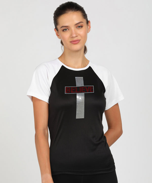 Women's Polyester Sports T-Shirt Pack of 2