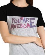 Women's Sequins Motifs Embellished Cotton T-shirt