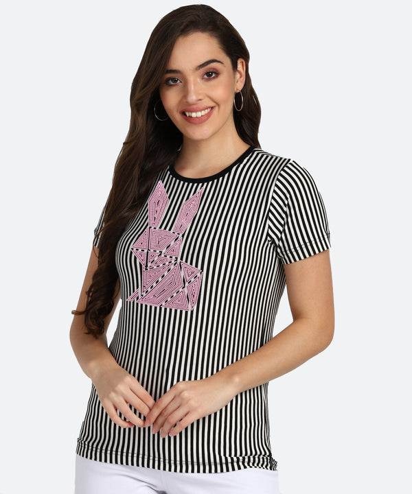 Women's Sequin Motifs Embellished cotton T-shirt