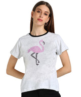 Women’s Cotton Sequin Motifs T-Shirt Combo Pack of 2