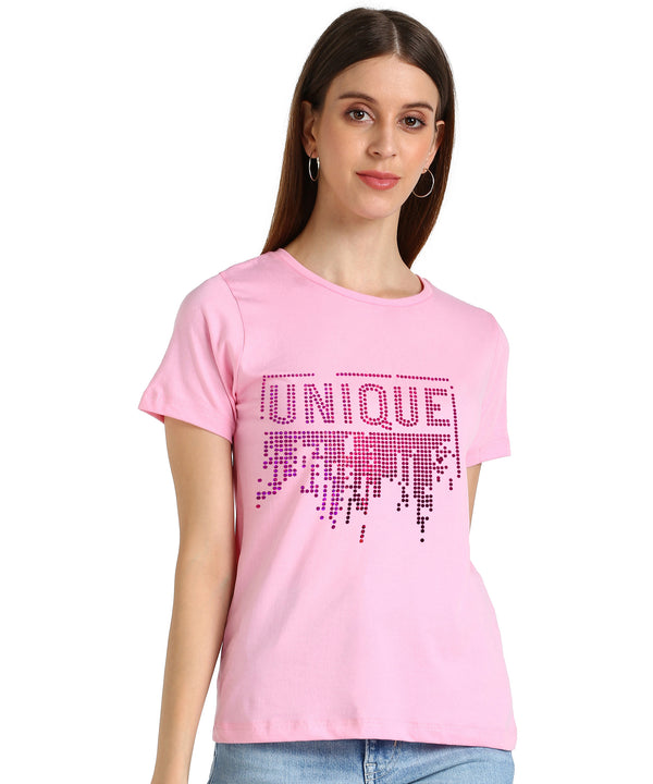 ✨ Women’s Sequin Motifs Cotton T-Shirt Combo – 2 Stylish Tees for ₹599 (MRP ₹2,099) ✨