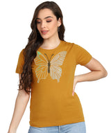 Women's Cotton Sequin Motif T-Shirt Combo
