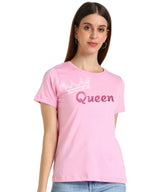 Women's Sequin Motifs Embellished cotton T-shirt