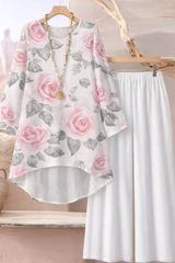 🌸 Spandex Floral Printed Top & Pant Set 🌸