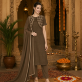 🌸 Women’s Ethnic Printed Kurti  Pant dupatta Set