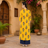Pack of 3 Women Printed Cotton Kurti Shrug Pant set