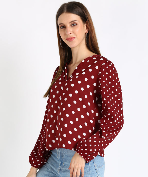 Timeless Elegance: Women's Polka Dot Top