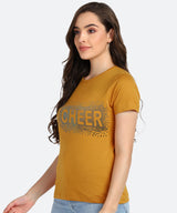 Women Sequins Motifs Embellished Cotton T-shirt