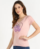 Women's Sequins Motifs Embellished Cotton T-shirt