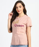 Women's Sequins Motifs Embellished Cotton T-shirt