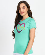 Women's Sequins Motifs Embellished Cotton T-shirt