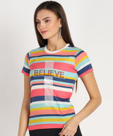 Women's Sequin Motifs Embellished cotton T-shirt