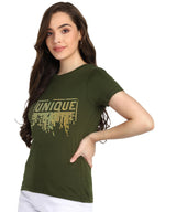Women's Sequins Motifs Embellished Cotton T-shirt