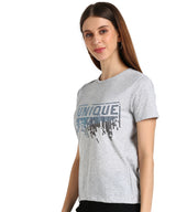 Women's Sequins Motifs Embellished Cotton T-shirt
