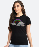 Women's Sequin Motifs Embellished cotton T-shirt