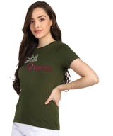 Women's Sequin Motifs Embellished cotton T-shirt