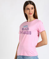 Women's Sequins Motifs Embellished Cotton T-shirt